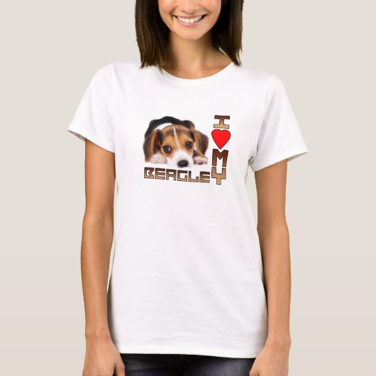 Beagle-Welpen-Hund T-Shirt (Vorderseite)