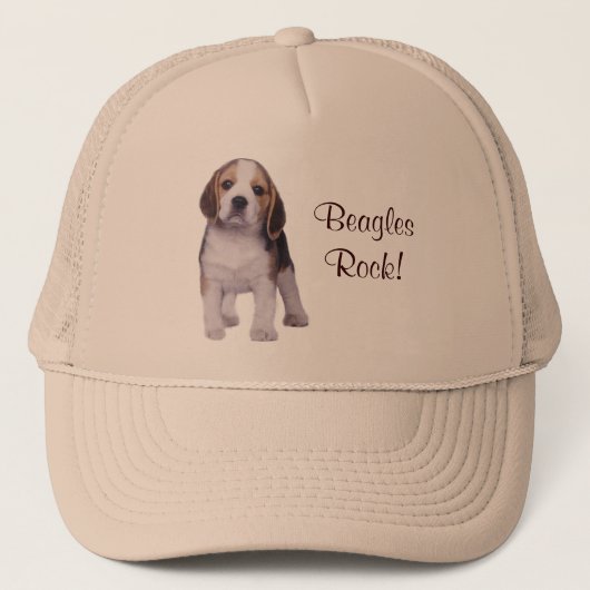 Beagle-Welpen-Hut Truckerkappe (Vorderseite)