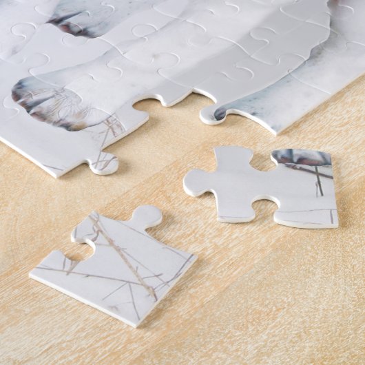 Beagle-Welpen im Snowy-Holz Puzzle (Seite)