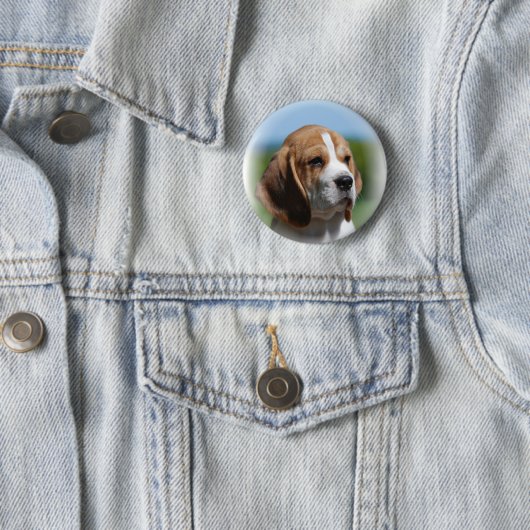 Beagle-Welpen-Knopf Button (Beispiel)