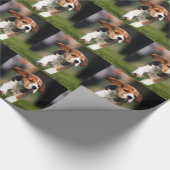 Beagle-Welpen-Liebe Geschenkpapier (Ecke)