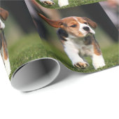 Beagle-Welpen-Liebe Geschenkpapier (Rolleneckpunkt)