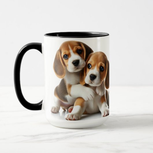 Beagle Welpen! Passen Sie Ihre Tasse an! (Links)