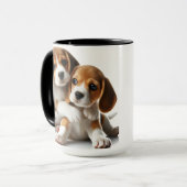 Beagle Welpen! Passen Sie Ihre Tasse an! (Vorderseite Links)