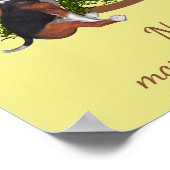 Beagle-Welpen Schmetterlinge Monogramm Anfangsbuch Poster (Ecke)