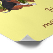 Beagle-Welpen Schmetterlinge Monogramm Anfangsbuch Poster (Ecke)