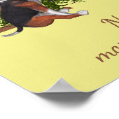 Beagle-Welpen Schmetterlinge Monogramm Anfangsbuch Poster (Ecke)