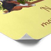 Beagle-Welpen Schmetterlinge Monogramm Anfangsbuch Poster (Ecke)