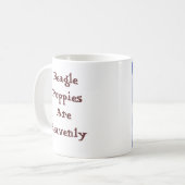 Beagle-Welpen-Tasse Kaffeetasse (Vorderseite Links)
