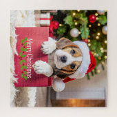 Beagle-Welpen-Weihnachtsdesign, Puzzle (Horizontal)