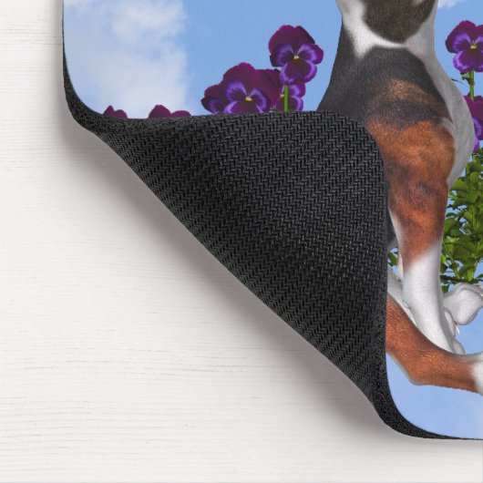 Beagle Welpenschmetterlinge Blume Tiermousepad Mousepad (Ecke)