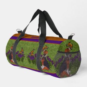 Beagle Welpenschmetterlinge Hunde Kunst Personalis Duffle Bag