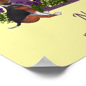 Beagle Welpenschmetterlinge Monogramm Anfangsname  Poster (Ecke)
