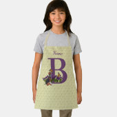 Beagle Welpenschmetterlinge Monogramm Anfangsname  Schürze (Insitu)