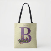 Beagle Welpenschmetterlinge Monogramm Anfangsname  Tasche (Vorderseite)