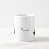 Beagle Welpenschmetterlinge Monogramm Initial A Na Kaffeetasse (Mittel)
