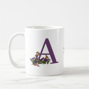 Beagle Welpenschmetterlinge Monogramm Initial A Na Kaffeetasse