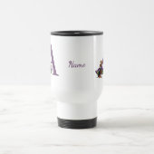 Beagle Welpenschmetterlinge Monogramm Initial A Na Reisebecher (Mittel)