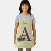 Beagle Welpenschmetterlinge Monogramm Initial A Na Schürze (Insitu)