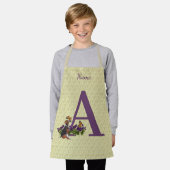 Beagle Welpenschmetterlinge Monogramm Initial A Na Schürze (Getragen)