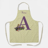 Beagle Welpenschmetterlinge Monogramm Initial A Na Schürze (Vorderseite)