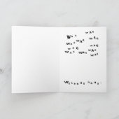 Beagle-willkommene Zuhause-Gruß-Karte - Zug-Depot Karte (Innenseite)