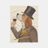 Beagle Wine Snob Fleecedecke (Vorderseite)