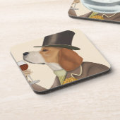 Beagle Wine Snob Getränkeuntersetzer (Linke Seite)