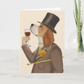 Beagle Wine Snob Karte (Vorderseite)