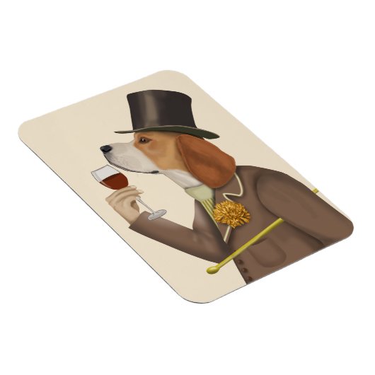 Beagle Wine Snob Magnet (Rechte Seite)