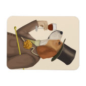 Beagle Wine Snob Magnet (Horizontal)