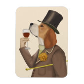 Beagle Wine Snob Magnet (Vertikal)