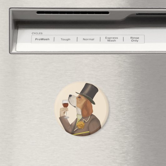 Beagle Wine Snob Magnet (In Situ (Geschirrspüler))
