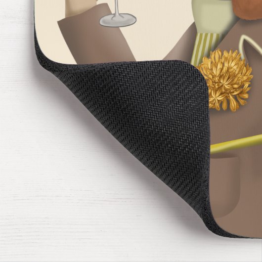 Beagle Wine Snob Mousepad (Ecke)