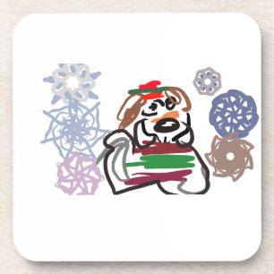 Beagle-Winter Getränkeuntersetzer
