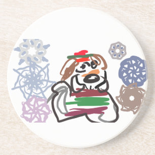 Beagle-Winter Getränkeuntersetzer