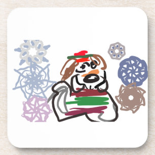 Beagle-Winter Getränkeuntersetzer