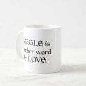 Beagle Wort Kaffee Tasse (Vorderseite Links)