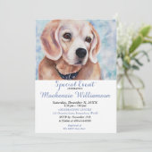 BEAGLE WÜNSCHT GLÜCKLICH BIRTHTAG EINLADUNG (Stehend Vorderseite)