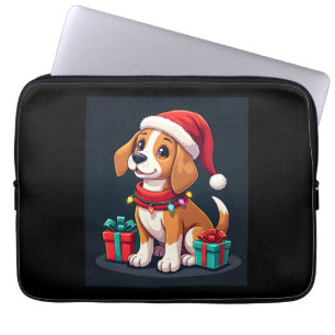 Beagle Xmas Beleuchtung Santa Beagle Hund Weihnach Laptopschutzhülle
