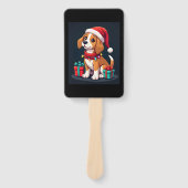 Beagle Xmas Lighting Santa Beagle Dog Weihnachten Fächer (Vorderseite)