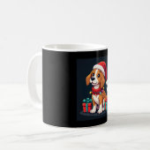 Beagle Xmas Lighting Santa Beagle Dog Weihnachten Kaffeetasse (Vorderseite Links)