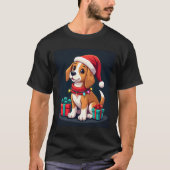 Beagle Xmas Lighting Santa Beagle Dog Weihnachten T-Shirt (Vorderseite)