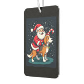 Beagle Xmas Lighting Santa Riding Beagle Dog Chris Autolufterfrischer (Links)