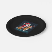 Beagle Xmas Lighting Santa Riding Beagle Dog Chris Pappteller (Schrägansicht)