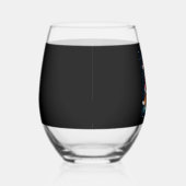 Beagle Xmas Lighting Santa Riding Beagle Dog Chris Weinglas Ohne Stiel (Rechts)