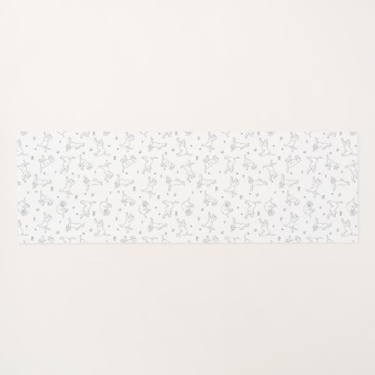 Beagle-Yoga-Pose Yogamatte (Rückseite (Horizontal))