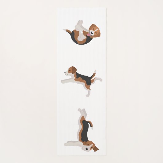 Beagle Yoga Pose Yogamatte (Rückseite)