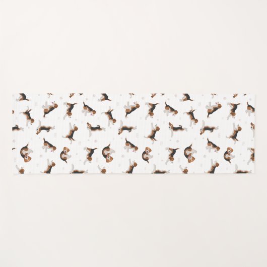 Beagle Yoga Pose Yogamatte (Vorderseite (Horizontal))