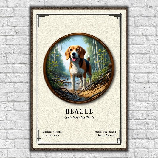 Beagle-Zoologie-Serie Poster